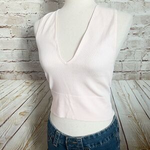 Alya ribbed fitted cropped tank top